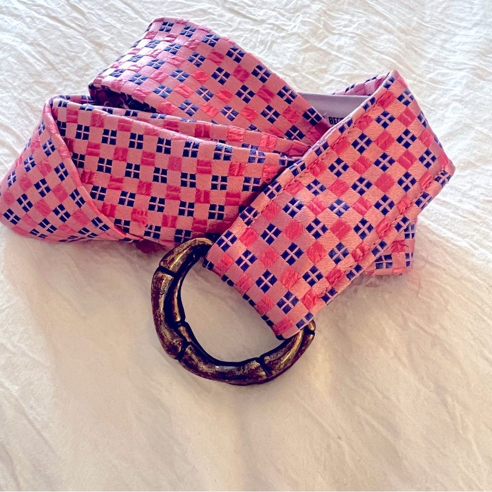 J . Crew Vintage Pink 100% Silk Tie Belt Size M / L